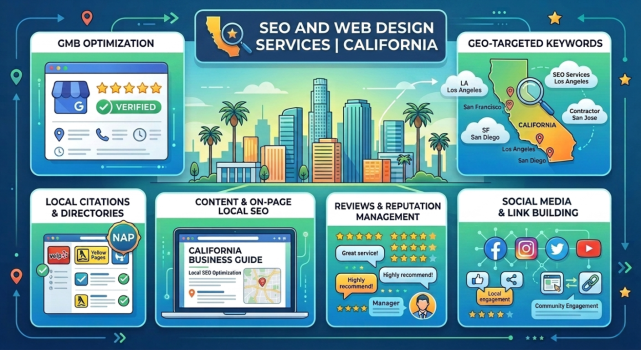 SEO and Web Design California helping businesses improve Google rankings, user experience, website performance, and lead generation
