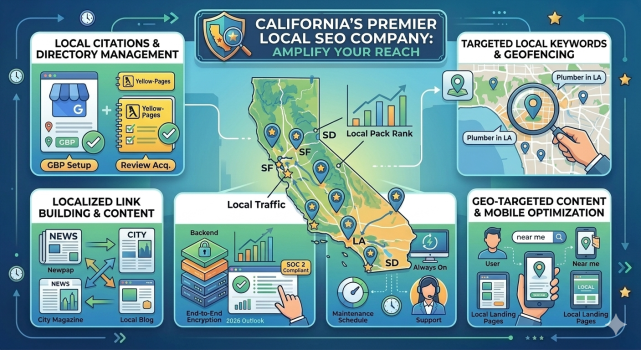 SEO for Local Businesses in California helping companies improve Google rankings, attract nearby customers, and generate qualified leads