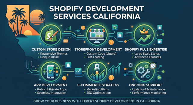 Professional Shopify Development in California for businesses looking to build fast, secure, and high-converting eCommerce stores