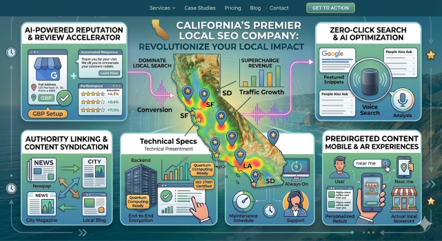Technical SEO checklist for California businesses showing website optimization, Core Web Vitals, mobile responsiveness, website speed, and search engine performance